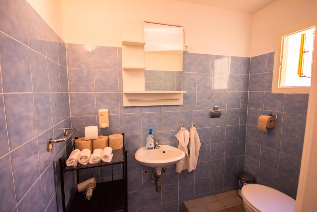 Koupelna v ubytování Phiros B&B