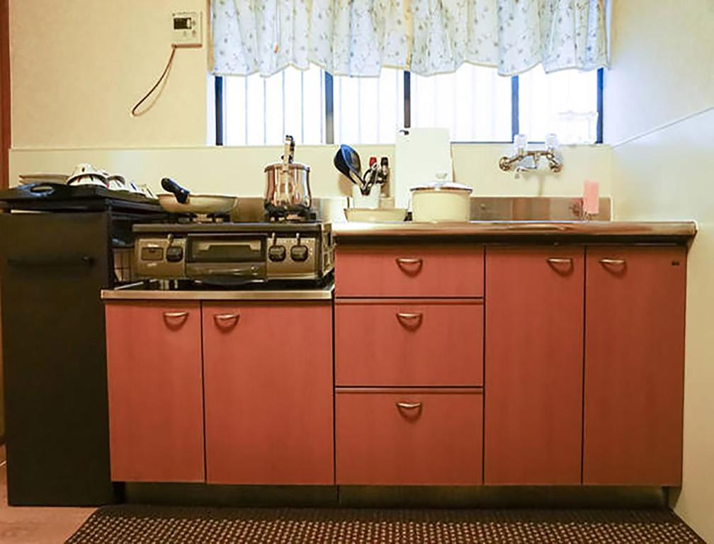a kitchen with a stove and a sink at City Hotel Universal Studios Japan in Osaka