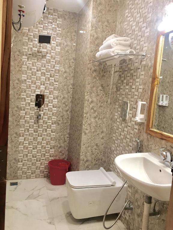 Koupelna v ubytování Hotel Khamsum