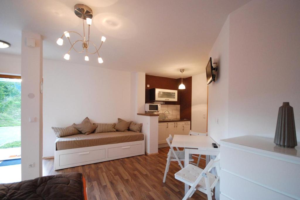 Kuchyň nebo kuchyňský kout v ubytování Apartment Visak