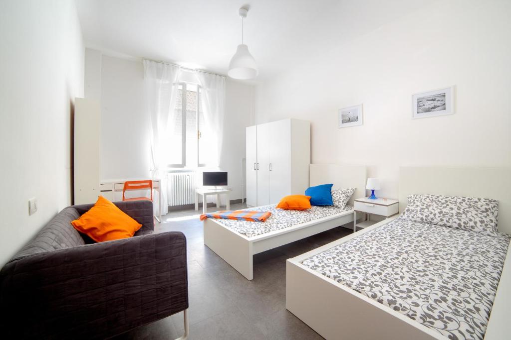 Postel nebo postele na pokoji v ubytování Ponte Tiberio Apartment