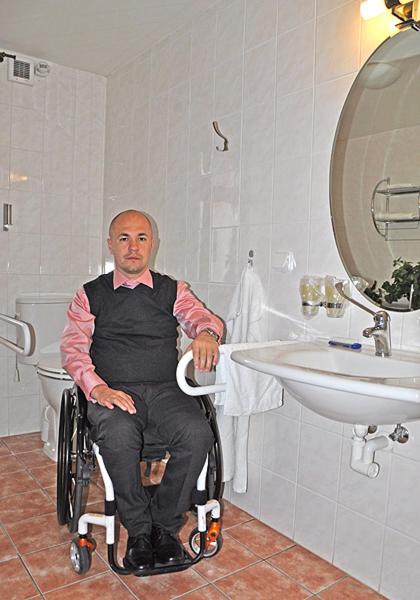 Koupelna v ubytování Apartmány Rosalka