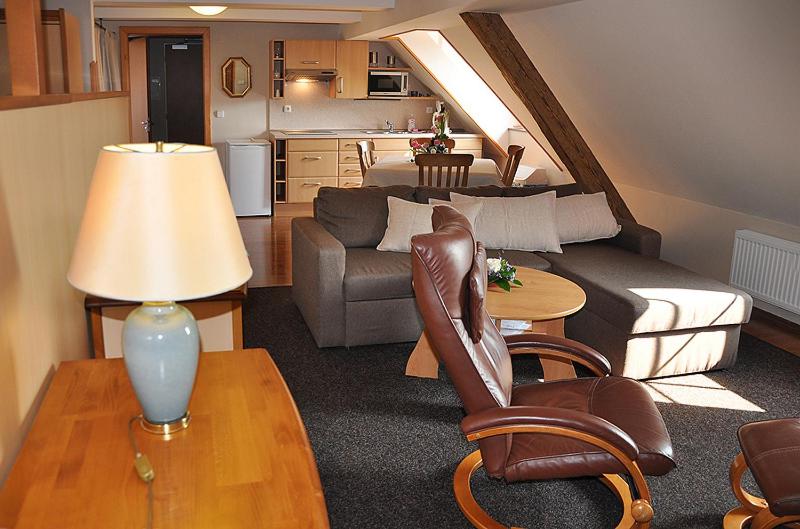 Posezení v ubytování Apartmány Rosalka