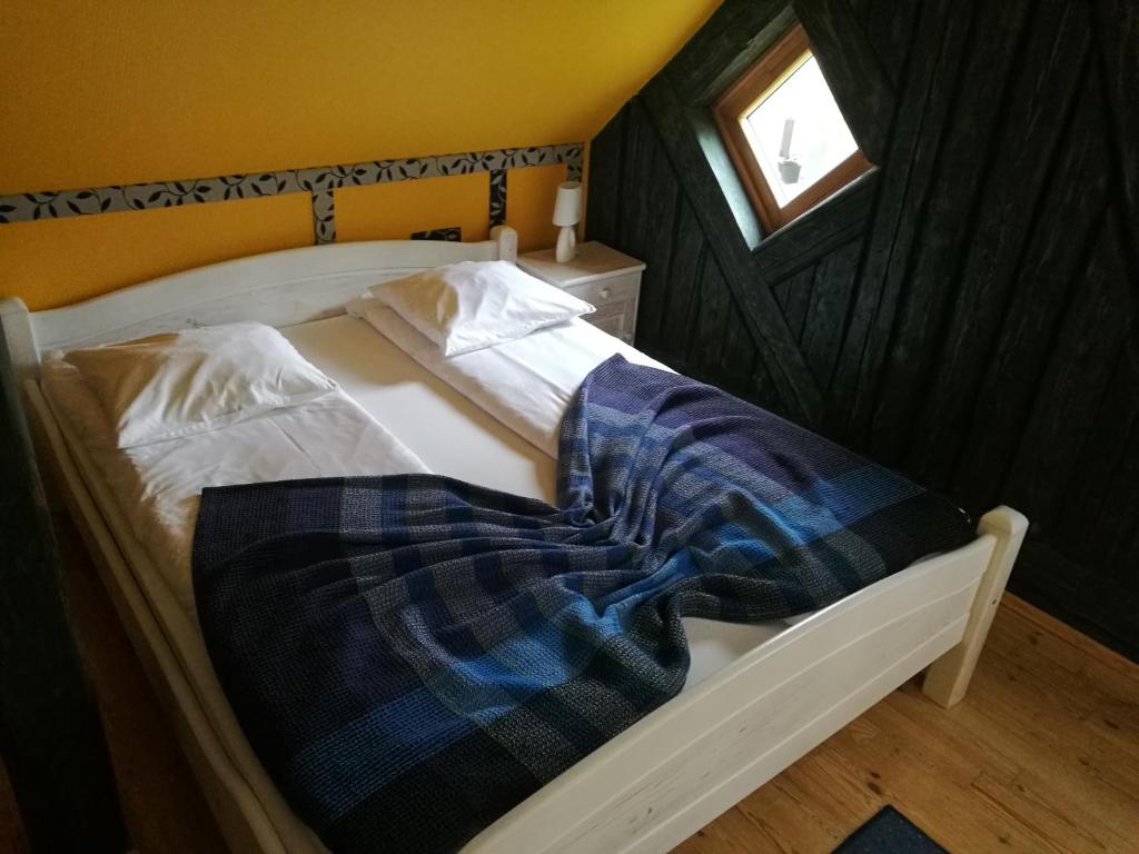 Postel nebo postele na pokoji v ubytování Bebru pirts