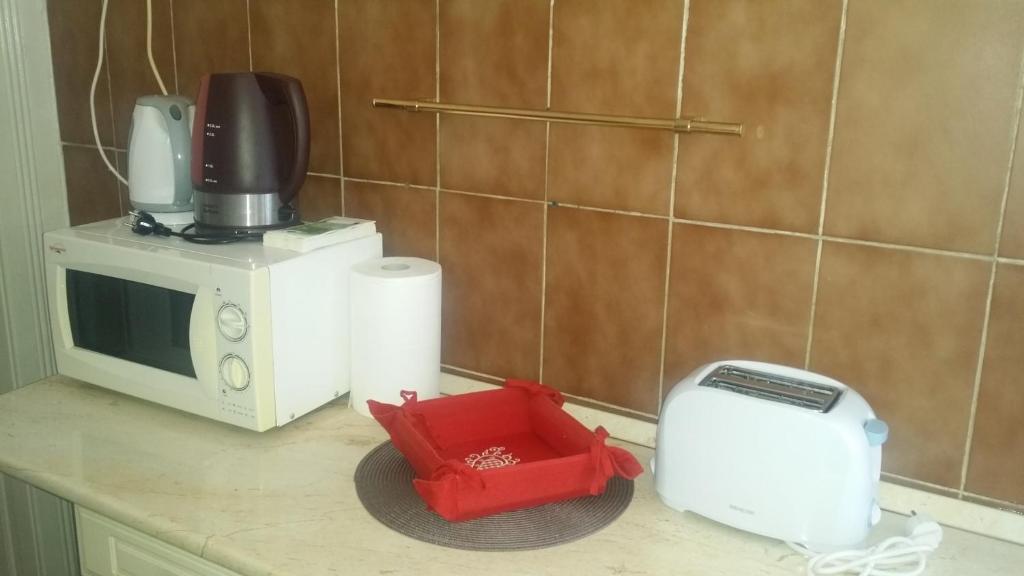 Príslušenstvo na prípravu kávy alebo čaju v ubytovaní Horváth Apartmanház