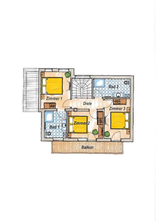 The floor plan of Lehenriedl Chalet