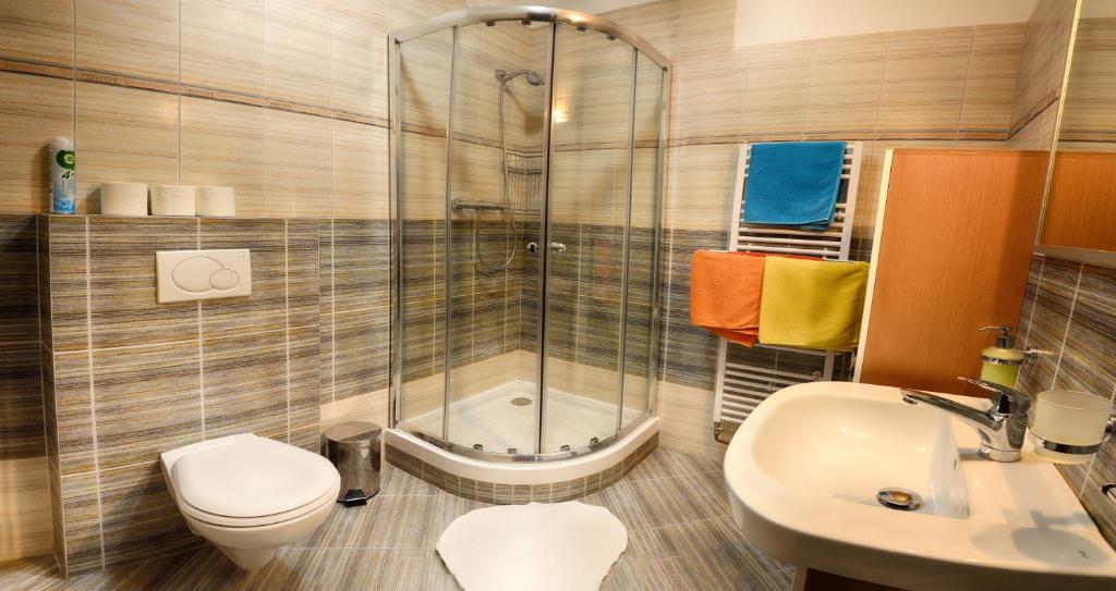 Koupelna v ubytování Apartmány Vojta
