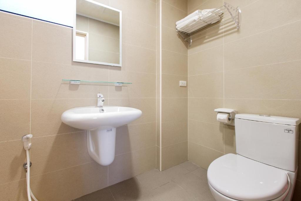 Koupelna v ubytování Sanwu Homestay