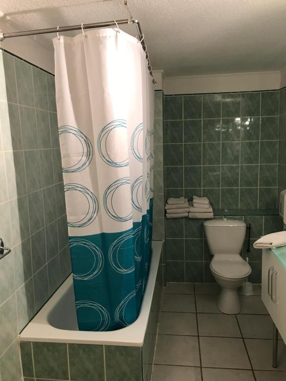 Koupelna v ubytování Hotel Alexander
