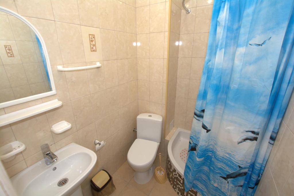 Koupelna v ubytování Sofia Hotel