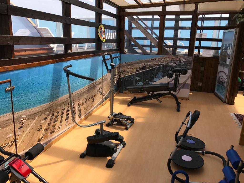 Fitness centrum a/nebo fitness zařízení v ubytování Hotel Byron