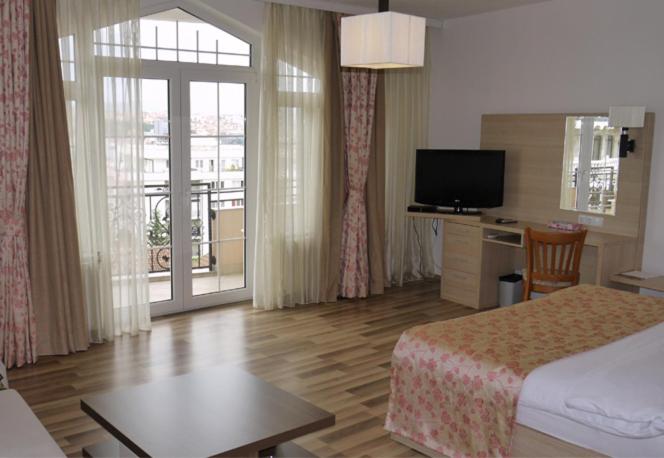 TV a/nebo společenská místnost v ubytování Hotel Pinocchio
