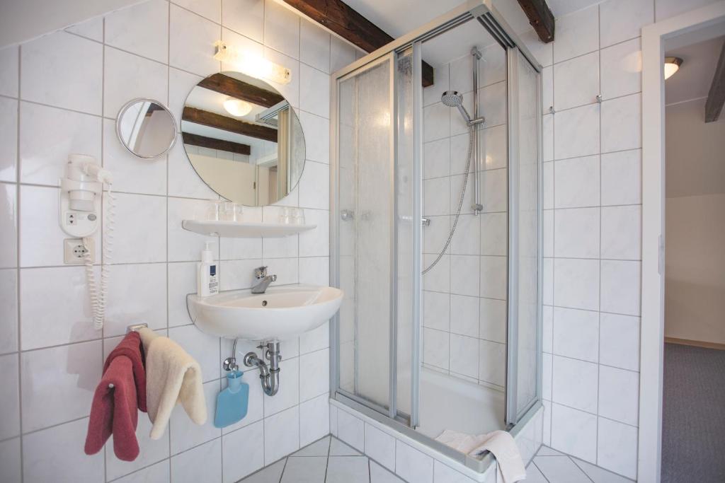 Koupelna v ubytování Hotel Graf Waldersee