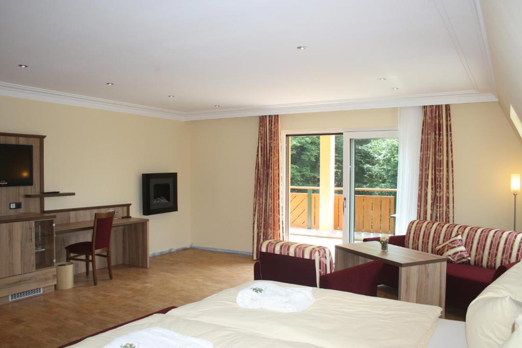 TV a/nebo společenská místnost v ubytování Wald-Hotel Heppe