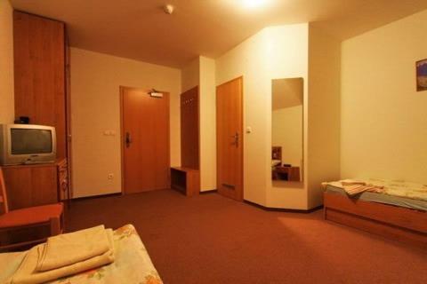 TV a/nebo společenská místnost v ubytování MOTEL ROUTE 66 Lopej