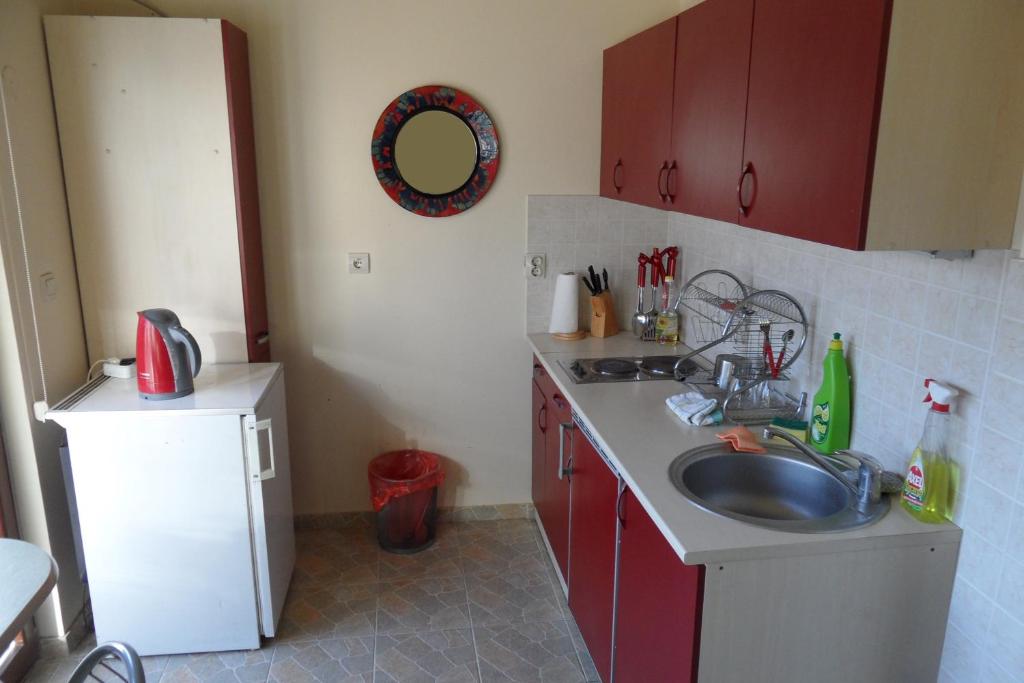 Kuchyň nebo kuchyňský kout v ubytování Hostel Oasis