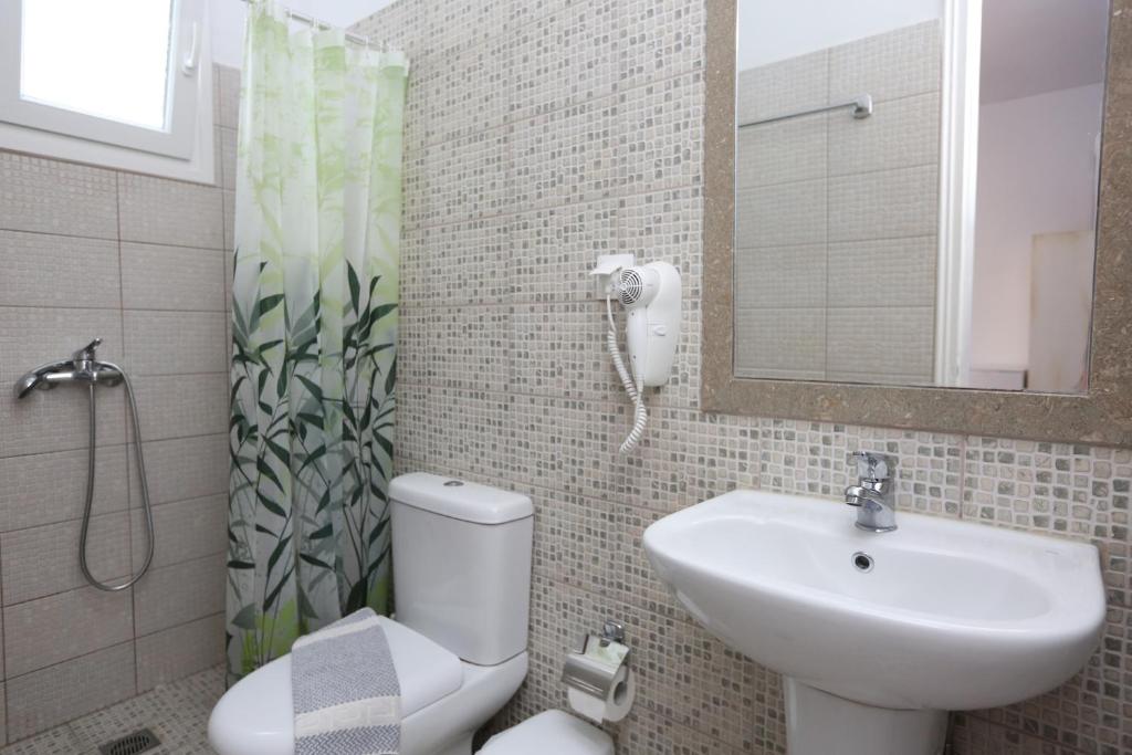 Koupelna v ubytování Hotel Kastro