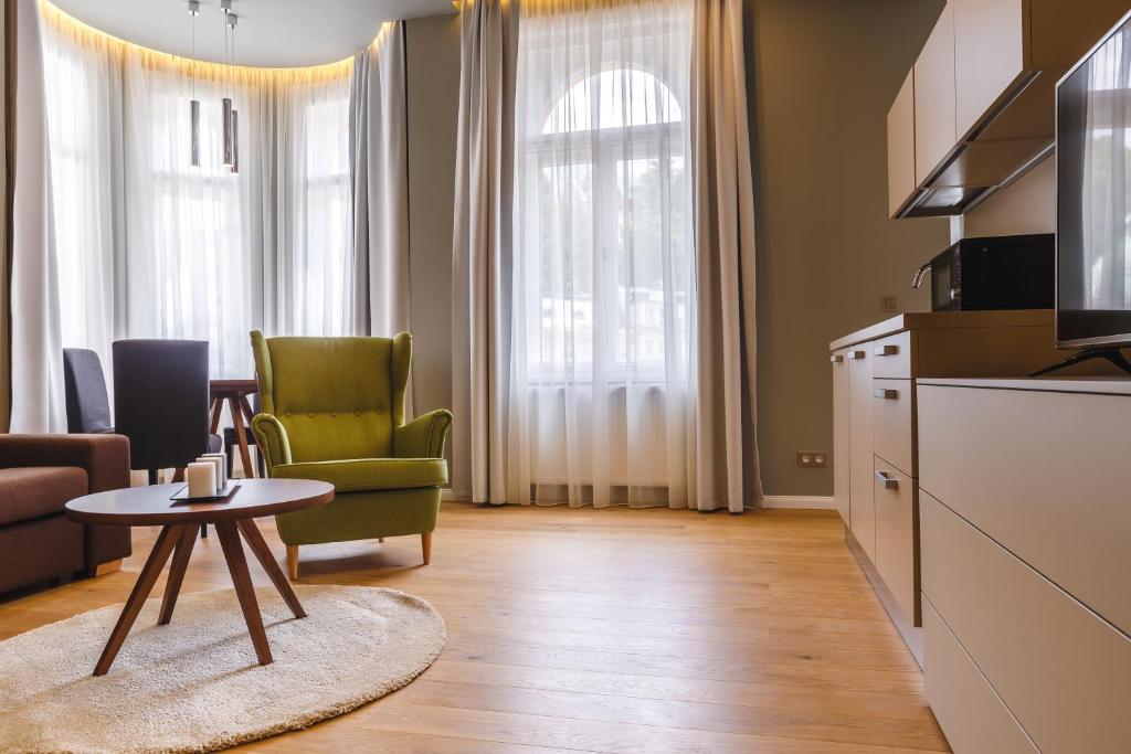 Kuchyň nebo kuchyňský kout v ubytování Apartments Bohemia Rhapsody