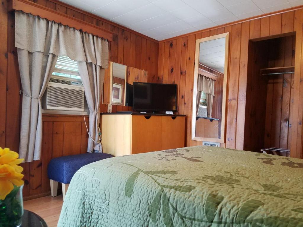 TV a/nebo společenská místnost v ubytování Seven Dwarfs Cabins - White Cabin
