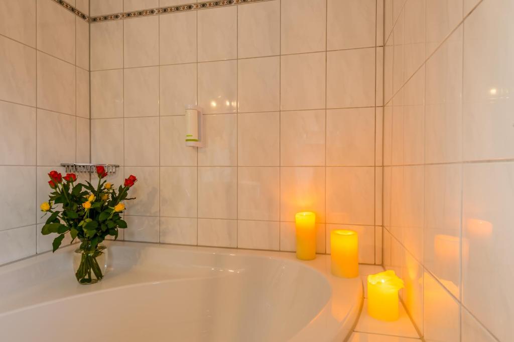 Koupelna v ubytování Hotel Neudeck