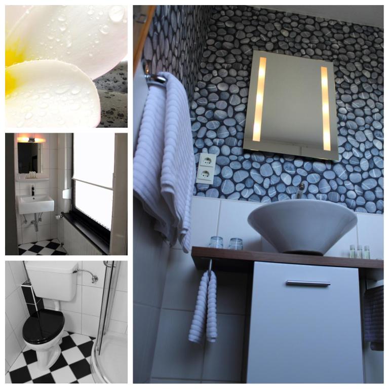 Koupelna v ubytování Hotel Palatino