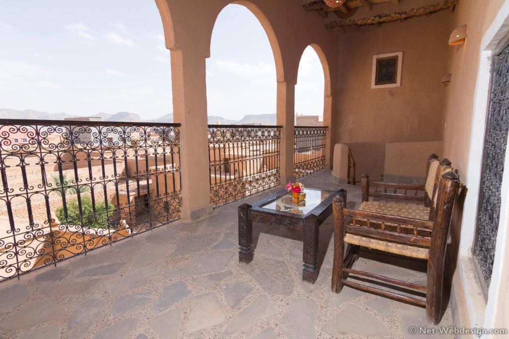 Balkón nebo terasa v ubytování Kasbah Imdoukal