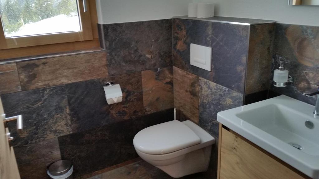 Koupelna v ubytování Ferienwohnung Allmeina
