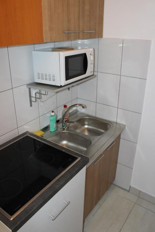 Kuchyň nebo kuchyňský kout v ubytování Guest House Put