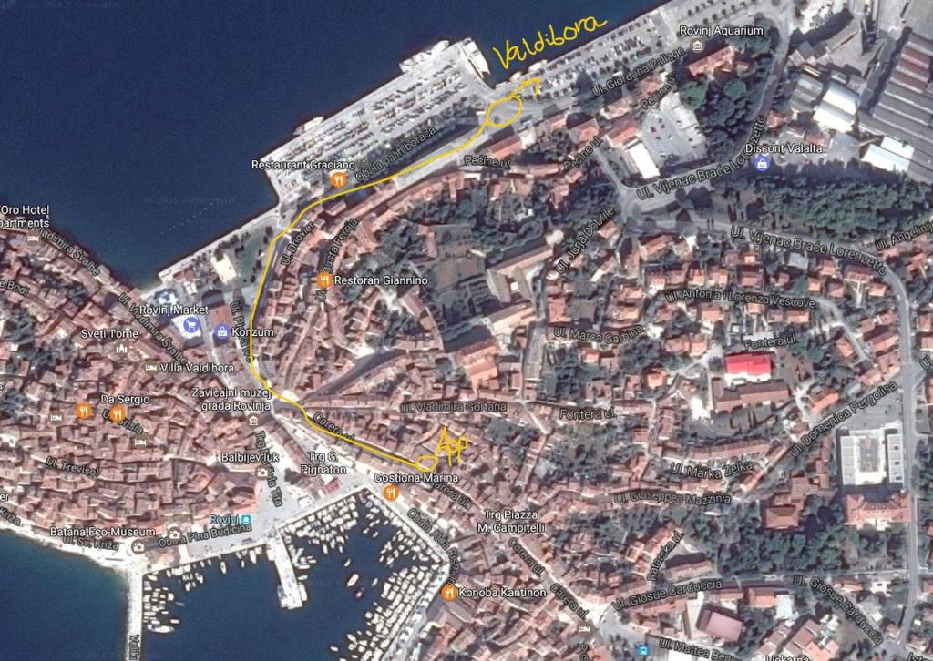 Výhľad na mesto Rovinj alebo výhľad na mesto priamo z apartmánu