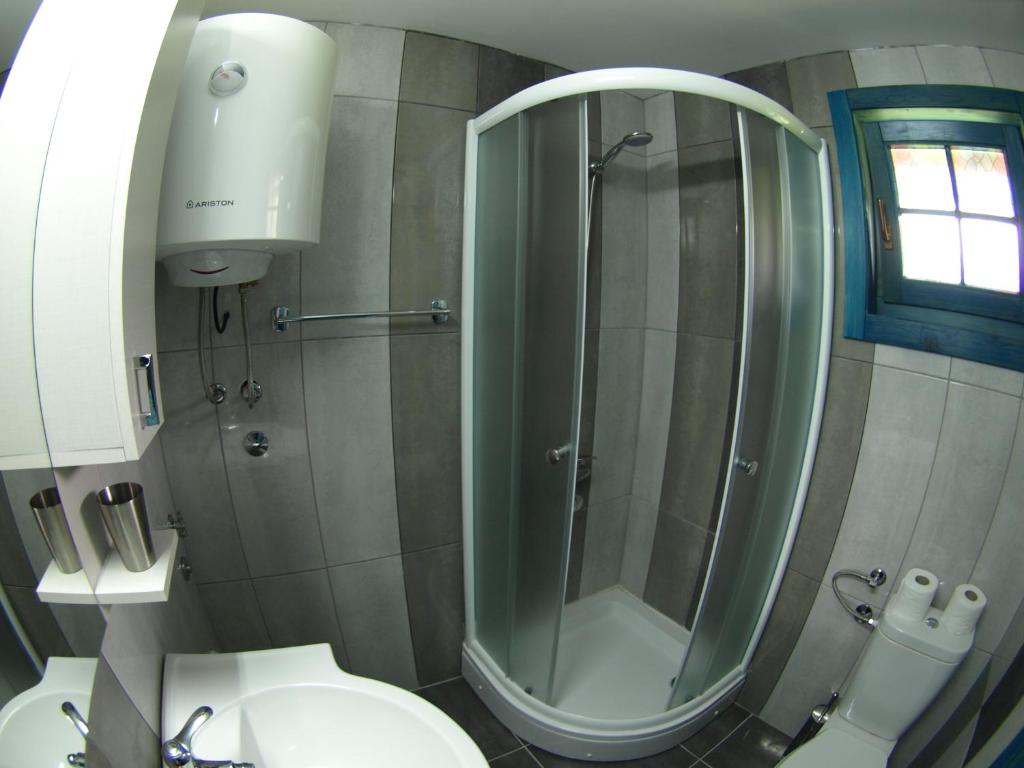 Koupelna v ubytování Apartment Bajka