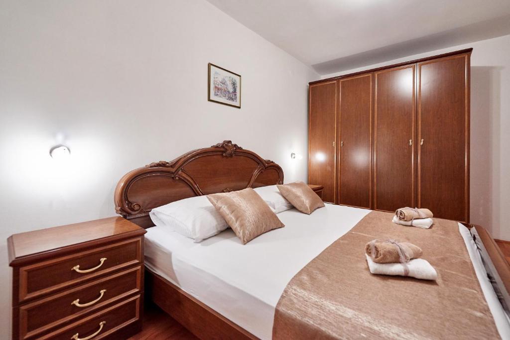 Posteľ alebo postele v izbe v ubytovaní Sv. Ilija Apartment - Vila Biokova