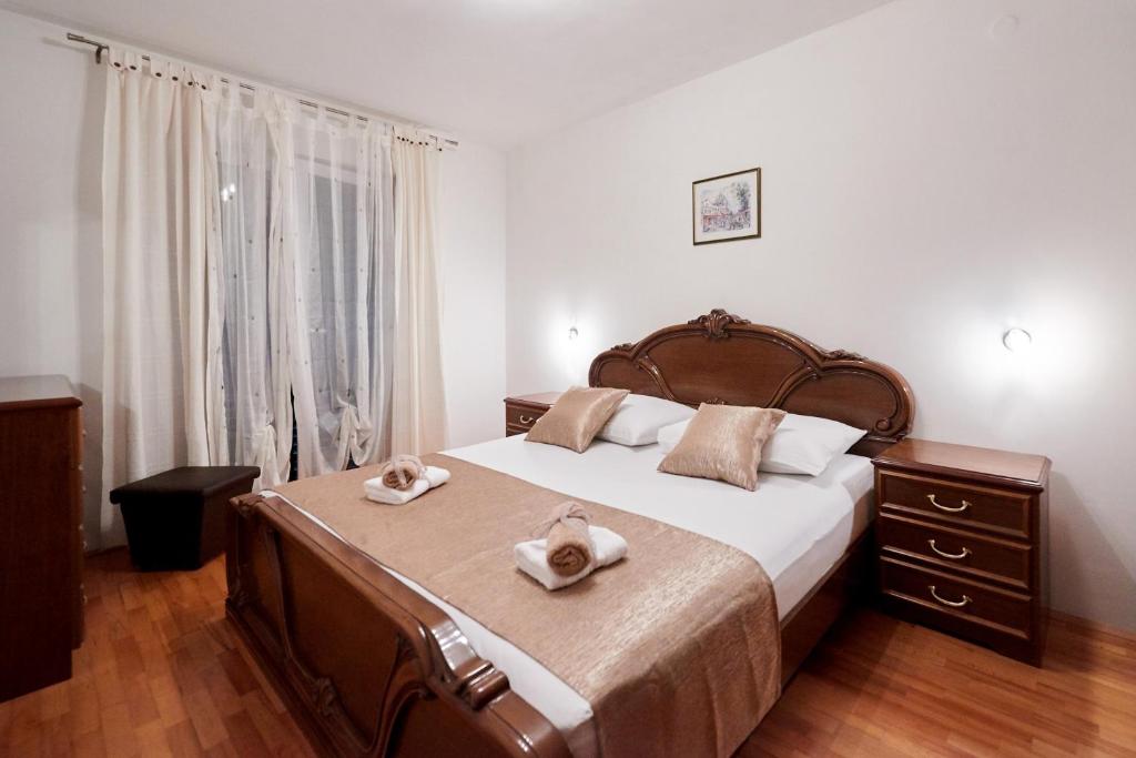 Posteľ alebo postele v izbe v ubytovaní Sv. Ilija Apartment - Vila Biokova