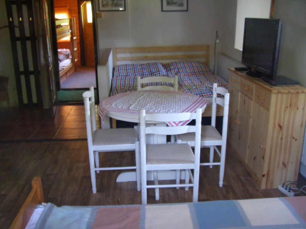 TV a/nebo společenská místnost v ubytování Apartmán Dvorečná