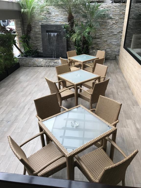 Patio nebo venkovní prostory v ubytování Hotel Marcelius