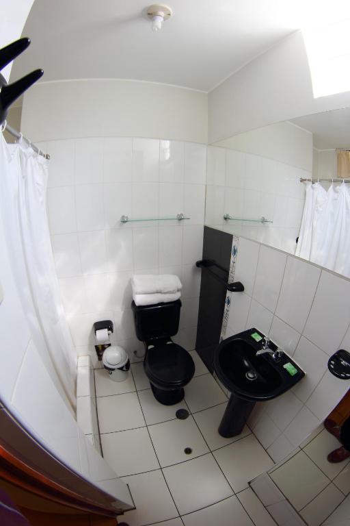 Koupelna v ubytování Takora Inn
