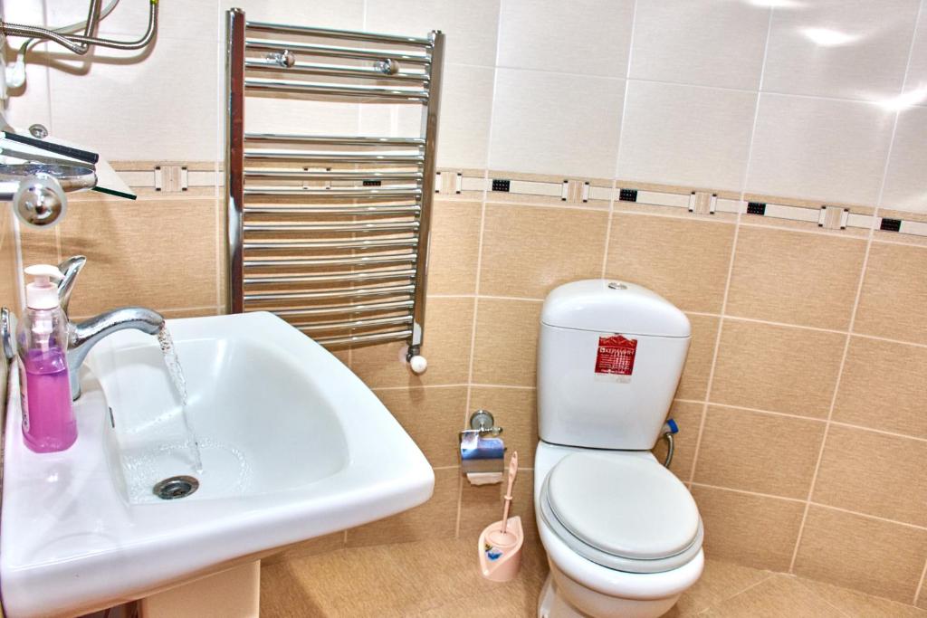 Koupelna v ubytování Hotel Art-Seg
