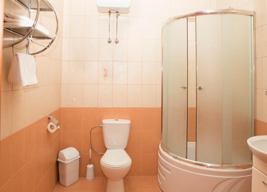 Koupelna v ubytování Comfort Hotel