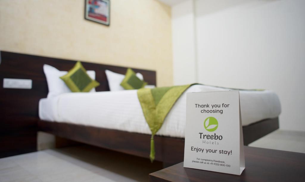 Postel nebo postele na pokoji v ubytování Treebo Celeste