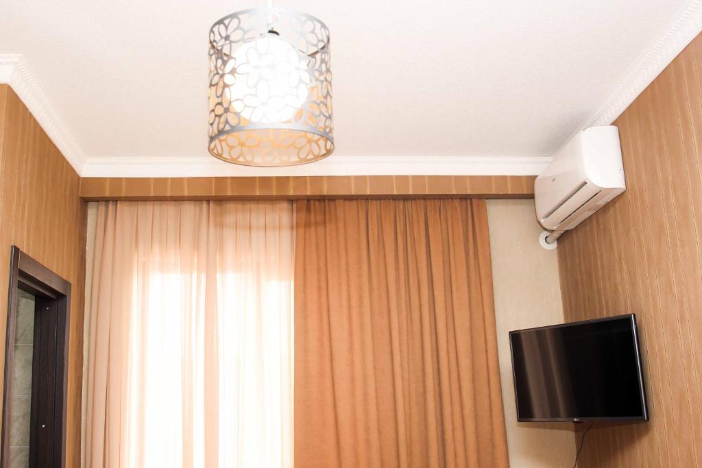 TV a/nebo společenská místnost v ubytování Hotel New Telavi