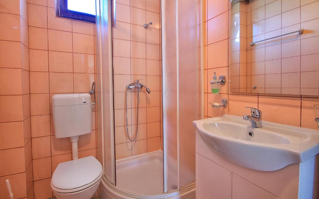 Koupelna v ubytování Apartments Sabljak