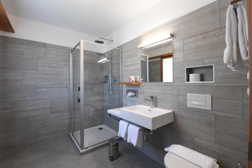 Koupelna v ubytování Hotel Stüa Granda