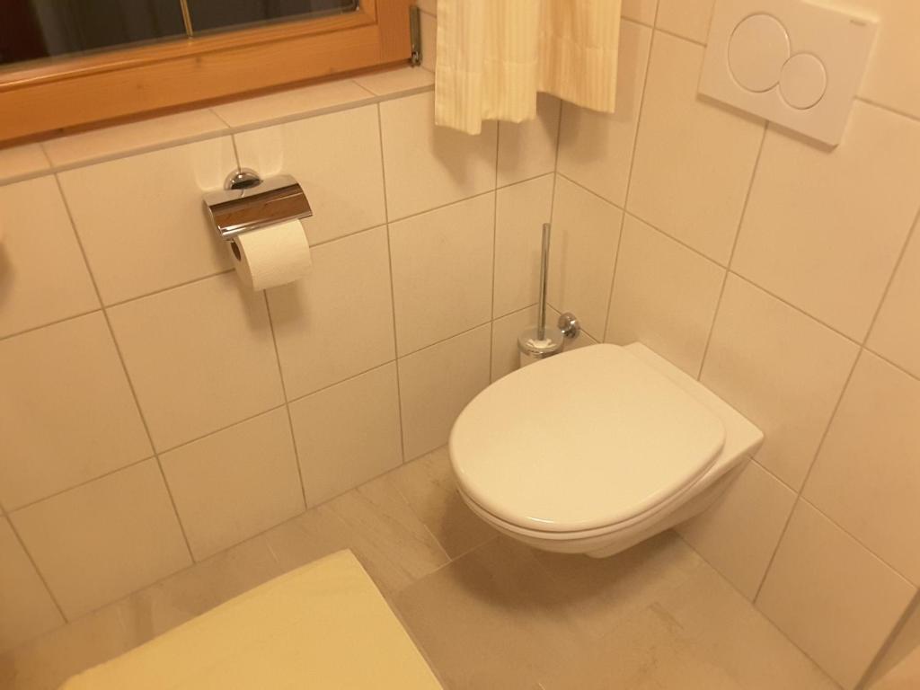 Koupelna v ubytování Steinwandhütte
