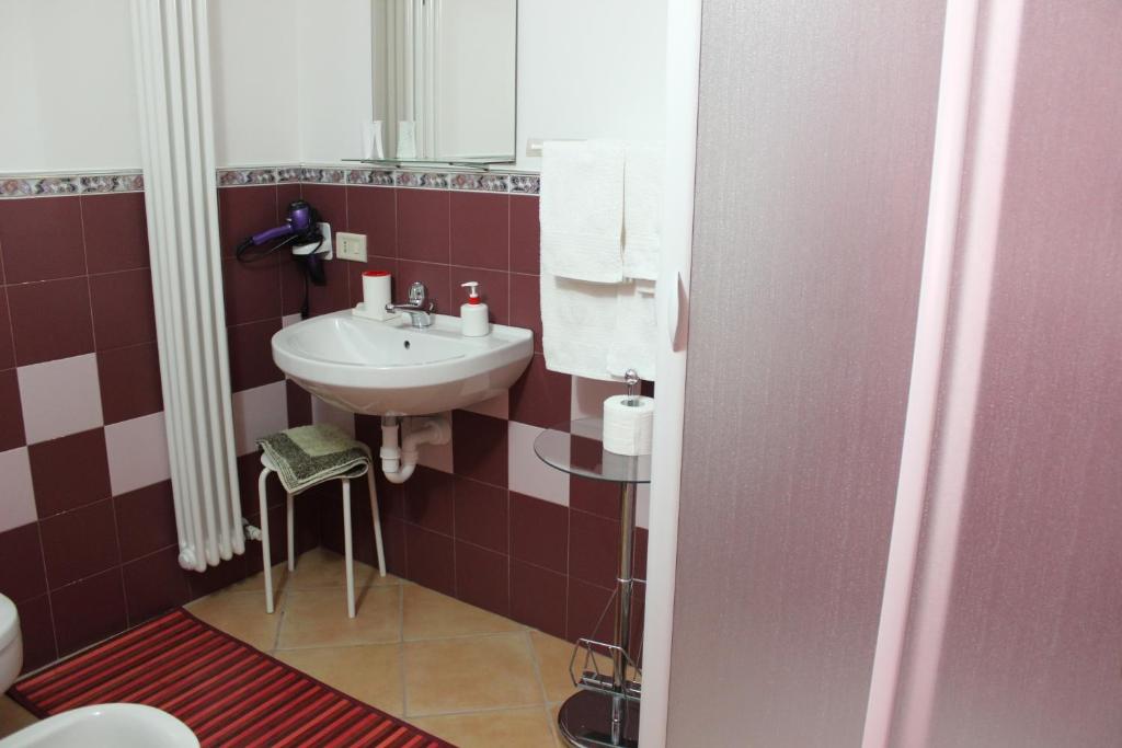Koupelna v ubytování B&B Pizzo Cannicchio