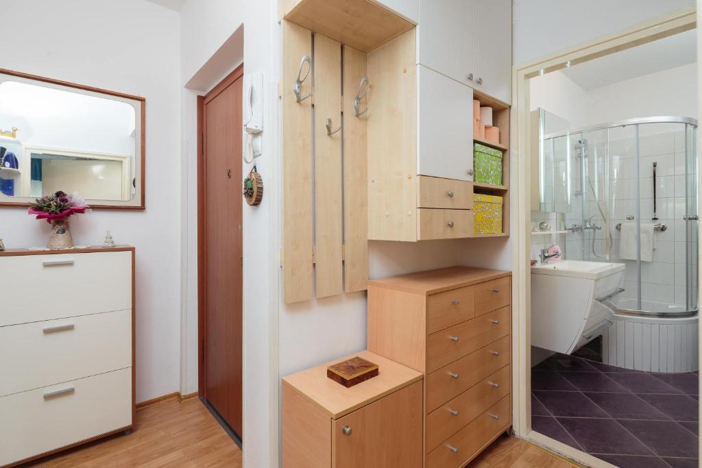 Koupelna v ubytování Apartment Karolina