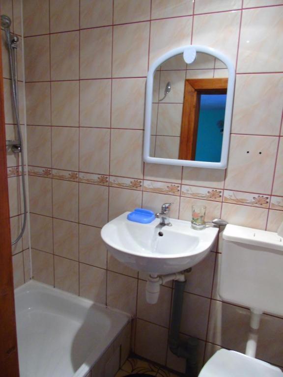 Koupelna v ubytování Sadiba Rozchil