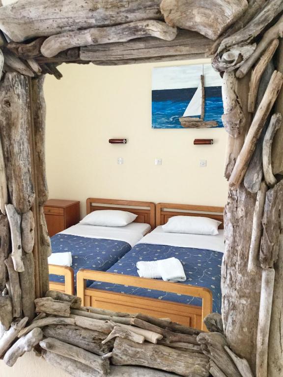 Postel nebo postele na pokoji v ubytování Aneton