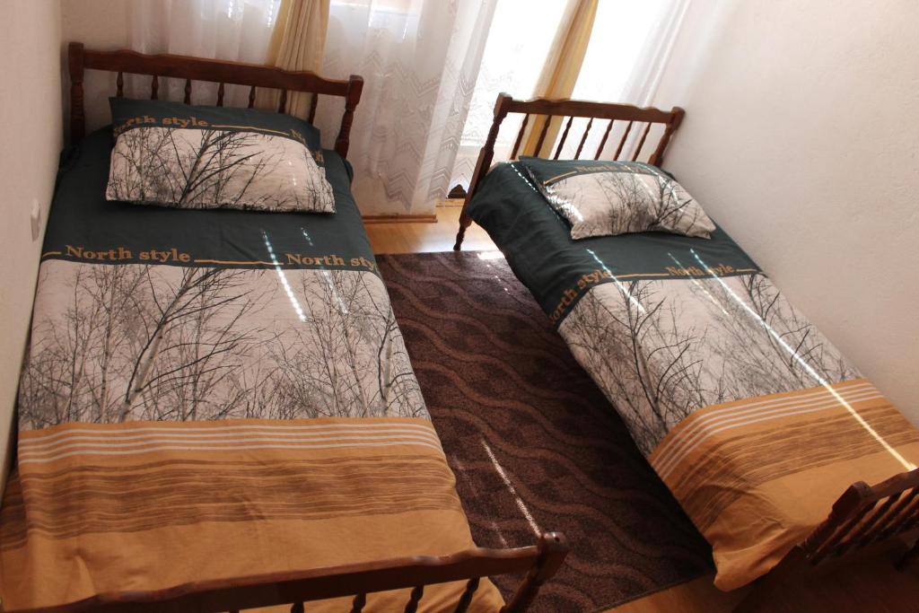 Katil atau katil-katil dalam bilik di Guest House Ohrid Trpeski