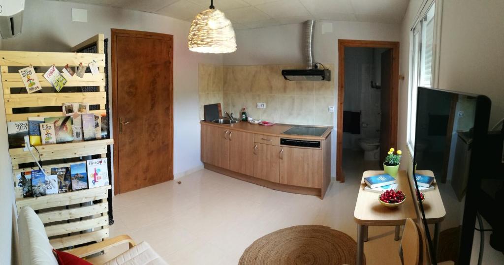 Kuchyň nebo kuchyňský kout v ubytování Apartaments Els Temporers