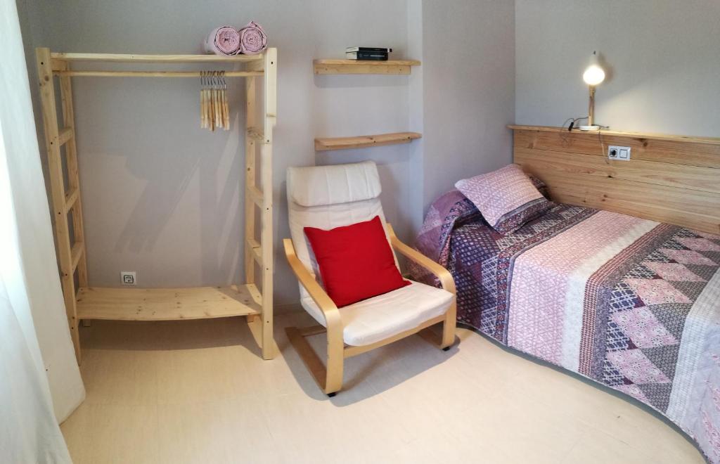 Postel nebo postele na pokoji v ubytování Apartaments Els Temporers