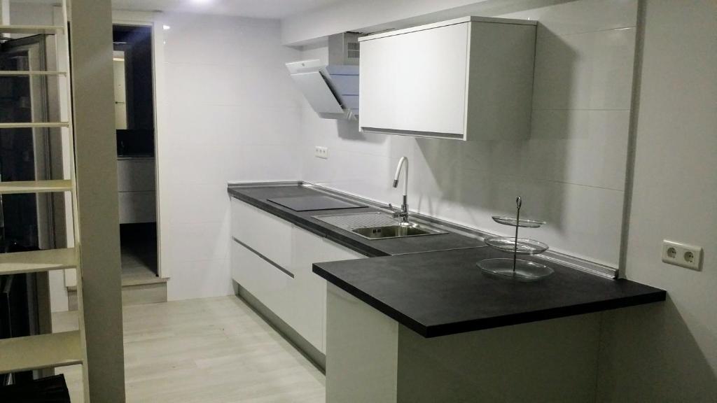 Kuchyň nebo kuchyňský kout v ubytování Loft Nerja Centro